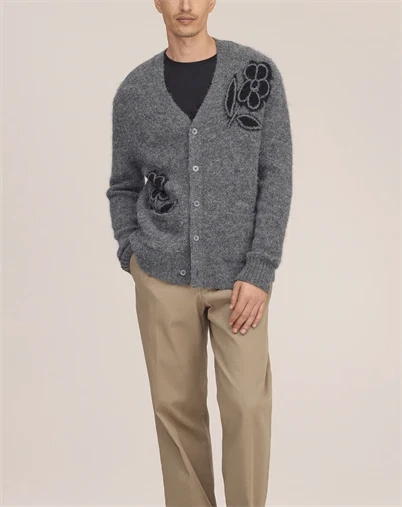 NN. 07 - Kyle 60021 Cardigan - Dark Grey Melange 